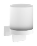 Диспенсер для жидкого мыла Hansgrohe AddStoris S 200 мл металл/стекло матовый белый 41765700