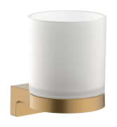 Стакан для зубных щеток Hansgrohe AddStoris S на держателе стекло/металл матовая бронза 41769140