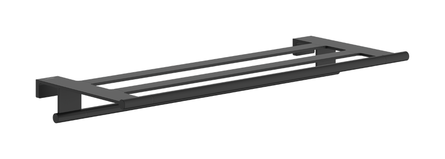 Держатель для полотенец Hansgrohe AddStoris S с полкой металл матовый черный 41781670