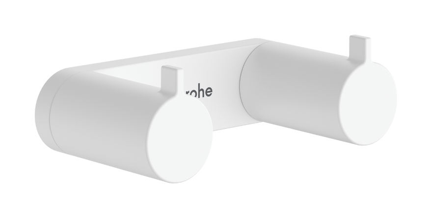 Крючок для ванной Hansgrohe AddStoris S двойной металл матовый белый 41785700