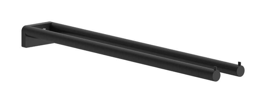 Тримач для рушників Hansgrohe AddStoris S подвійний метал матовий чорний 41787670