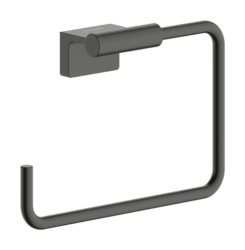 Тримач-кільце для рушників Hansgrohe AddStoris S метал матовий чорний хром 41784340