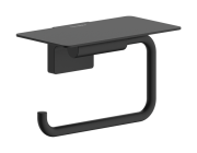 Тримач для туалетного паперу Hansgrohe AddStoris S з полицею метал матовий чорний 41789670