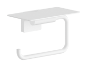 Держатель для туалетной бумаги Hansgrohe AddStoris S с полкой металл матовый белый 41789700