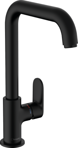 Змішувач для кухні Hansgrohe Vernis Blend M35 матовий одноважільний матовий чорний 71857670