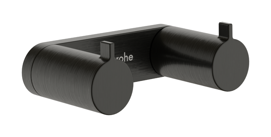 Крючок для ванной Hansgrohe AddStoris S двойной металл матовый черный хром 41785340