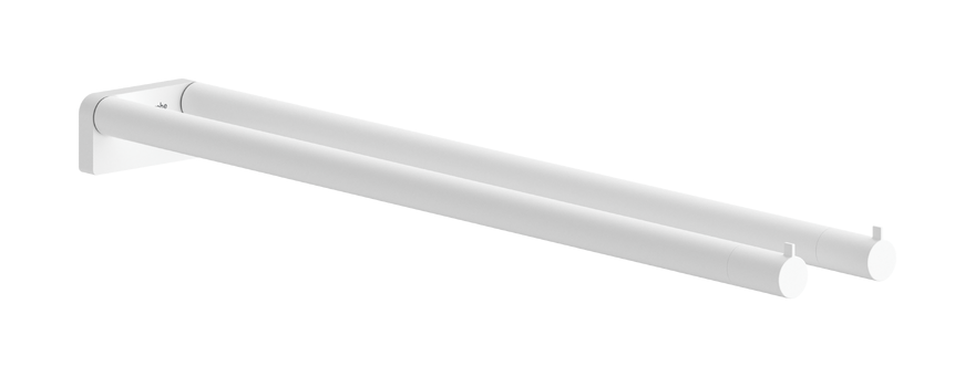 Держатель для полотенец Hansgrohe AddStoris S двойной металл матовый белый 41787700