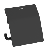 Держатель для туалетной бумаги Hansgrohe AddStoris S с крышкой металл матовый черный 41783670