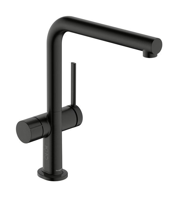 Змішувач для кухні Hansgrohe Talis M54 1jet одноважільний із запірним вентилем матовий чорний хром 72827340