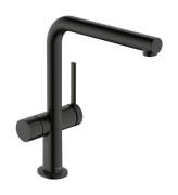 Смеситель для кухни Hansgrohe Talis M54 1jet однорычажный с запорным вентилем матовый черный хром 72827340