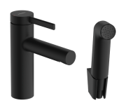 Смеситель для раковины Hansgrohe Zesis S с гигиеническим душем матовый черный 74210670