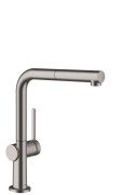 Смеситель для кухни Hansgrohe Talis M54 EcoSmart с выдвижной лейкой матовый черный хром 72845340