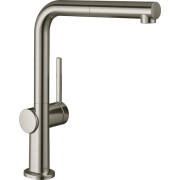 Змішувач для кухні Hansgrohe Talis M54 EcoSmart з висувною лійкою нержавіюча сталь 72845800