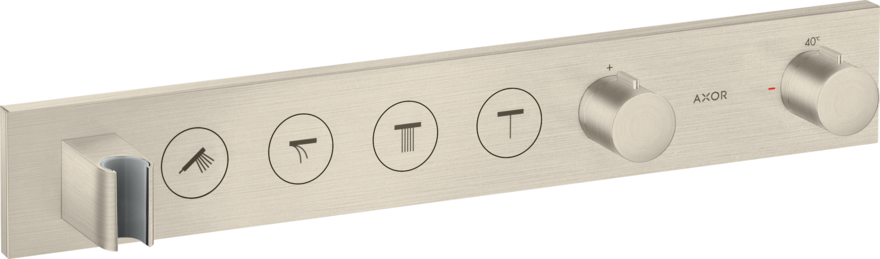 Термостат скрытого монтажа Hansgrohe Axor ShowerSolutions Select 600/90 4 потребителя матовый никель 18357820