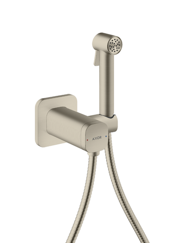 Гігієнічний душ Hansgrohe Axor 1jet для змішаної води зі шлангом та тримачем матовий нікель 29243820