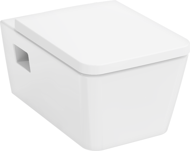 Унитаз подвесной Hansgrohe EluPura Original Q AquaChannel Flush DIY 36х54 см с крышкой керамика белый 60289455