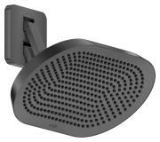 Верхній душ Hansgrohe Axor ShowerSphere 2jet EcoSmart 370х220 мм з кронштейном матовий чорний хром 39746340