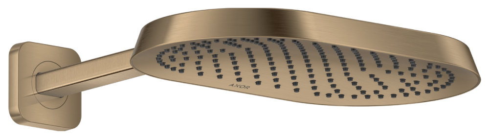 Верхний душ Hansgrohe Axor ShowerSphere 1jet 370х220 мм с кронштейном матовая бронза 39748140