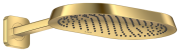 Верхній душ Hansgrohe Axor ShowerSphere 1jet 370х220 мм із кронштейном поліроване золото 39748990