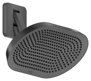 Верхній душ Hansgrohe Axor ShowerSphere 2jet EcoSmart 370х220 мм з кронштейном матовий чорний хром 39746340