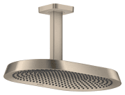Верхний душ Hansgrohe Axor ShowerSphere 370х220 мм 2 режима EcoSmart с потолочным подсоединением матовый никель 39758820