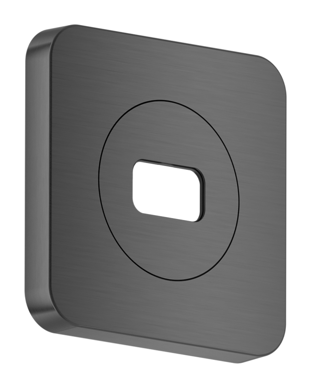 Декоративна накладка для верхнього душу Hansgrohe Axor ShowerSphere 120х120 мм метал матовий чорний хром 39769340