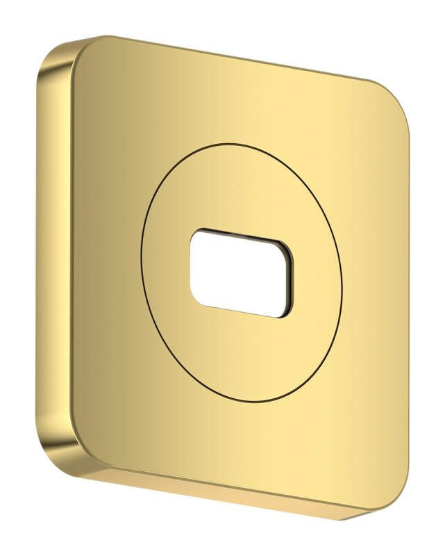 Декоративна накладка для верхнього душу Hansgrohe Axor ShowerSphere 120х120 мм метал поліроване золото 39769990