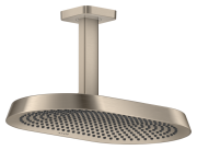 Верхній душ Hansgrohe Axor ShowerSphere 370х220 мм 2 режими EcoSmart з стельовим під'єднанням матовий нікель 39758820