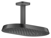 Верхний душ Hansgrohe Axor ShowerSphere 370х220 мм 1 режим EcoSmart с потолочным подсоединением матовый черный хром 39761340