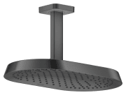 Верхній душ Hansgrohe Axor ShowerSphere 370х220 мм 1 режим EcoSmart із стельовим під'єднанням матовий чорний хром 39761340