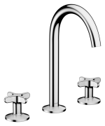 Смеситель для раковины Hansgrohe Axor One на 3 отверстия с донным клапаном хром 48040000