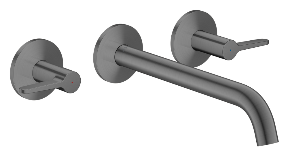 Змішувач для раковини Hansgrohe Axor One настінний на 3 отвори матовий чорний хром 48160340