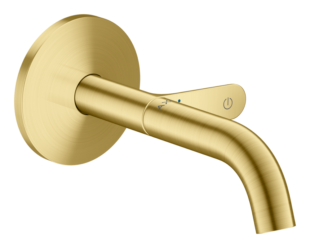 Змішувач для раковини Hansgrohe Axor One настінний одноважільний матова латунь 48180950