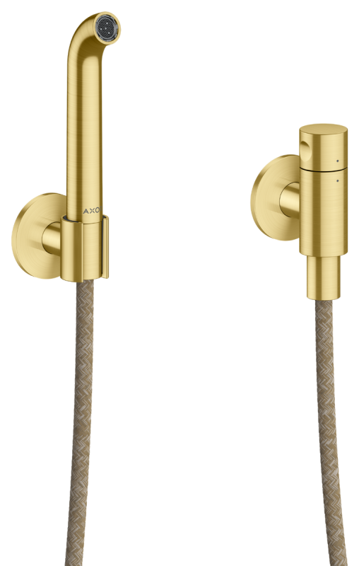 Гигиенический душ Hansgrohe Axor One со шлангом и держателем матовая латунь 48655950