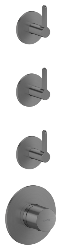 Термостат для душа Hansgrohe Axor One встраиваемый 3 потребителя матовый черный хром 48723340