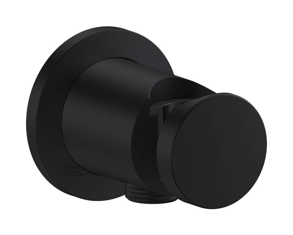 Шланговое подсоединение Hansgrohe Axor One с держателем ручного душа матовый черный 48780670