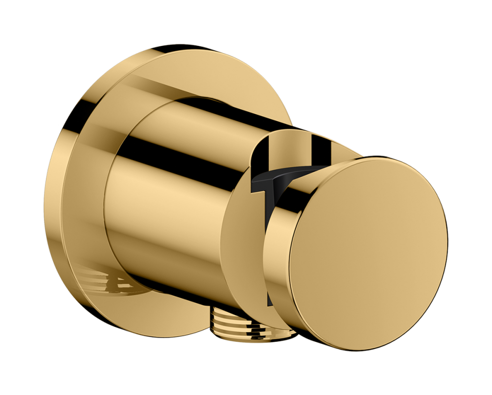 Шланговое подсоединение Hansgrohe Axor One с держателем ручного душа полированное золото 48780990