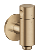 Шланговое подсоединение Hansgrohe Axor One с запорным клапаном матовая бронза 48781140
