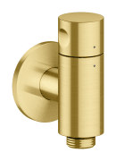 Шланговое подсоединение Hansgrohe Axor One с запорным клапаном матовая латунь 48781950