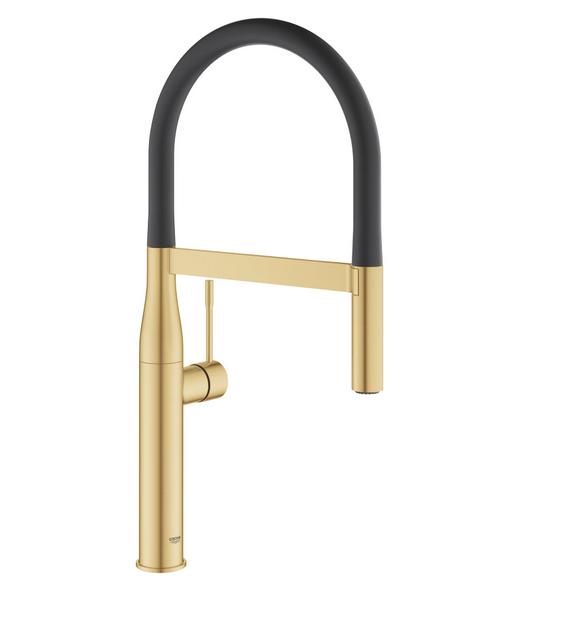 Змішувач для кухні Grohe Essence одноважільний з висувною лійкою холодний світанок матовий 30294GN0