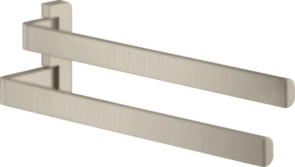 Держатель для полотенец Hansgrohe Axor Universal Softsquare двойной поворотный матовый никель 42821820