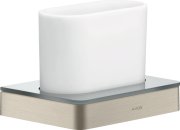 Стакан для зубных щеток Hansgrohe Axor Universal Softsquare металл/стекло матовый никель 42834820