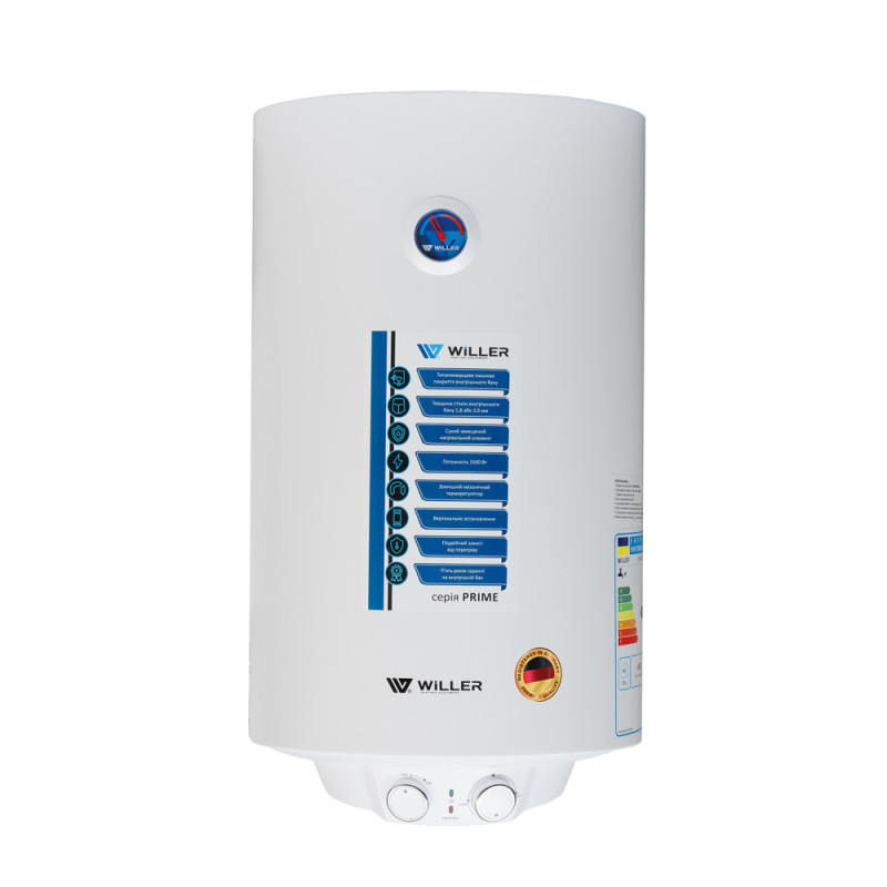 Бойлер Willer EV80DR-Prime вертикальный 80 л сухой ТЭН белый 92364
