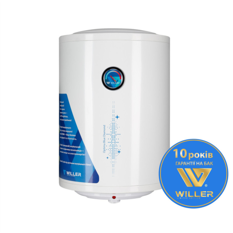 Бойлер Willer EV50DR Optima вертикальний 50 л сухий ТЕН білий 40396