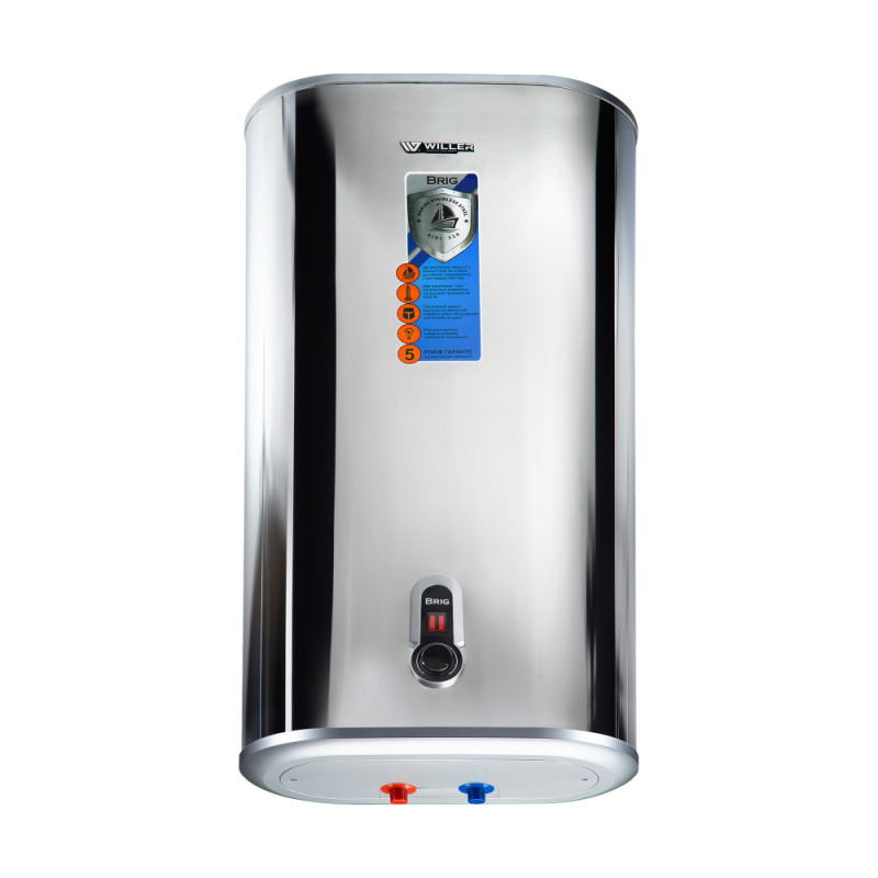 Бойлер Willer IV80DR-Brig Mirror вертикальный 80 л сухой ТЭН серебристый 58070