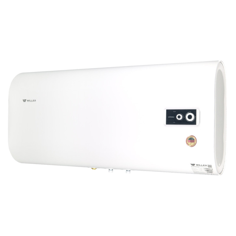 Бойлер Willer EH100R Spring горизонтальный 100 л мокрый ТЭН белый 55413