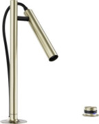 Змішувач для кухні Blanco Luneoo-S з висувним виливом матове золото 527974