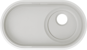Мийка для кухні Blanco Oovalon 700-U під стільницю 75,6х43 см Velgranit хмарний білий 527990