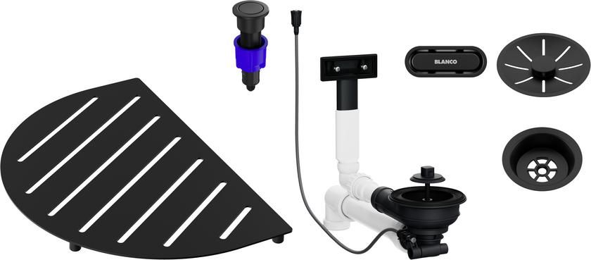 Комплект аксесуарів для мийка Blanco Oovalon чорний матовий 527994
