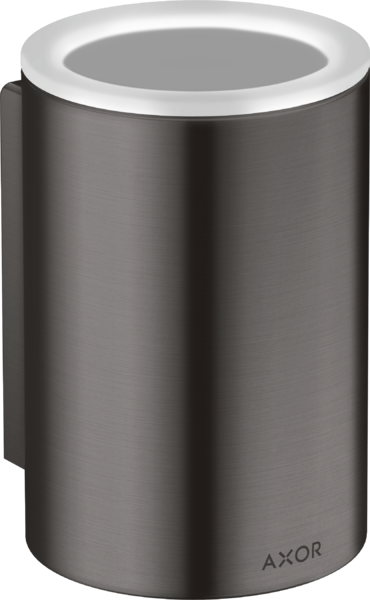 Склянка для зубних щіток Hansgrohe Axor Universal Circular скло/метал матовий чорний хром 42804340